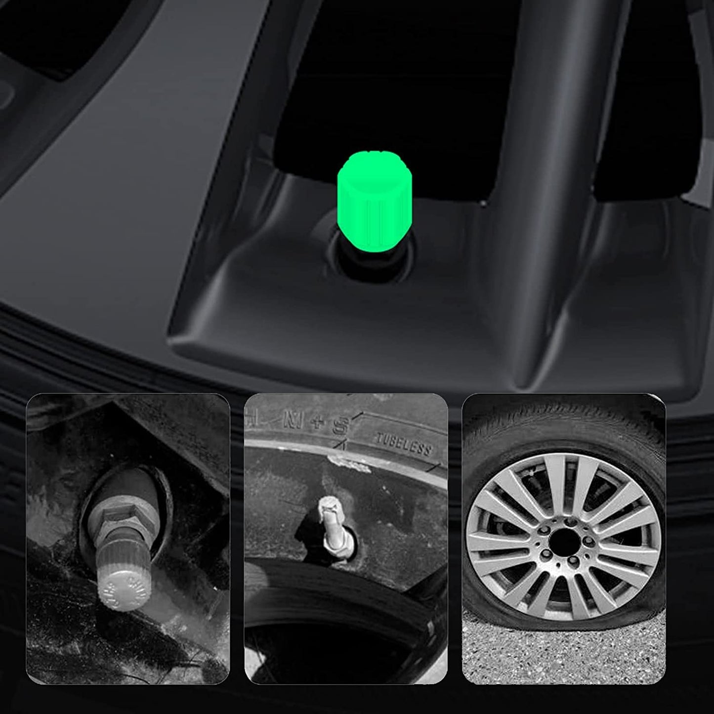 Glow-in-the-dark valve caps (tire valve caps) 🚗💫