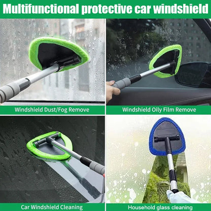 🔥Microfiber Car Windshield Cleaning Tool with Extendable Handle