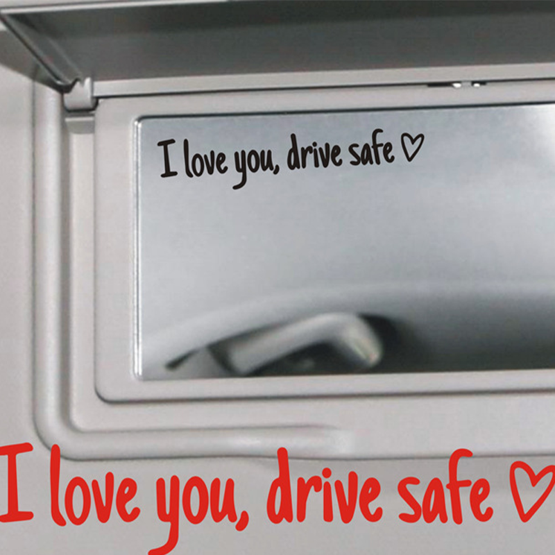 🔥 HOT SALE 🔥 4PCS Letter Pattern Car Rearview Mirror Sticker, "I Love you ,drive safe " text car mirror sticker decal