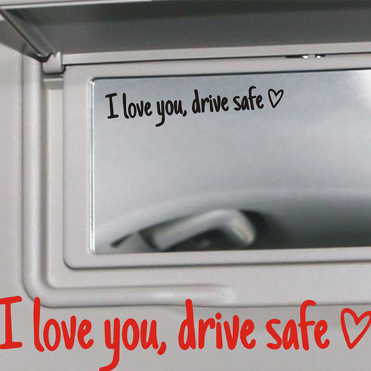 🔥 HOT SALE 🔥 4PCS Letter Pattern Car Rearview Mirror Sticker, "I Love you ,drive safe " text car mirror sticker decal