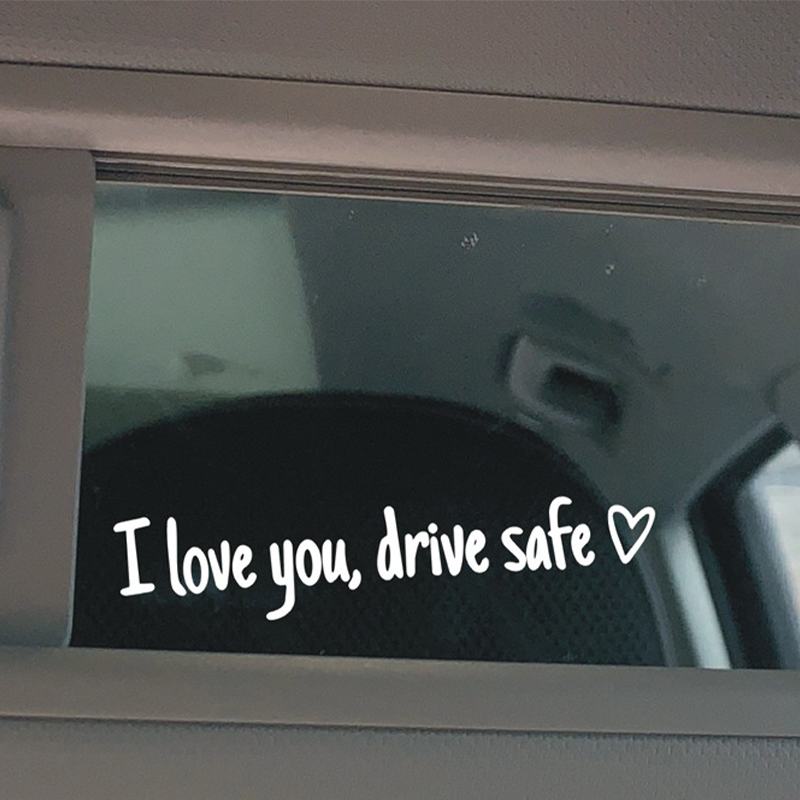 🔥 HOT SALE 🔥 4PCS Letter Pattern Car Rearview Mirror Sticker, "I Love you ,drive safe " text car mirror sticker decal