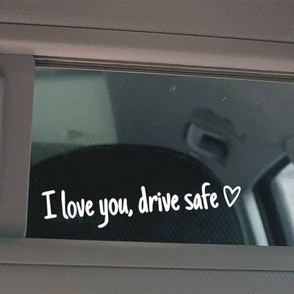 🔥 HOT SALE 🔥 4PCS Letter Pattern Car Rearview Mirror Sticker, "I Love you ,drive safe " text car mirror sticker decal