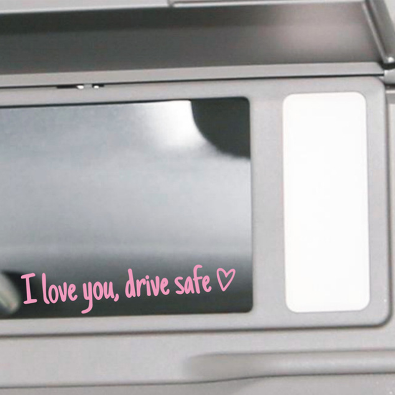 🔥 HOT SALE 🔥 4PCS Letter Pattern Car Rearview Mirror Sticker, "I Love you ,drive safe " text car mirror sticker decal