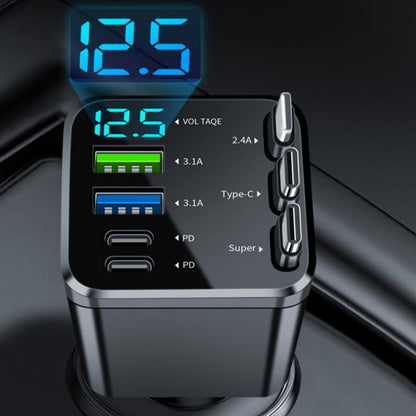 🔋 50% OFF NOW! 🚗 7-in-1 Retractable Fast Car Charger with Voltage Display – USB-C, Fast Charging & Essential for Daily Use 📱