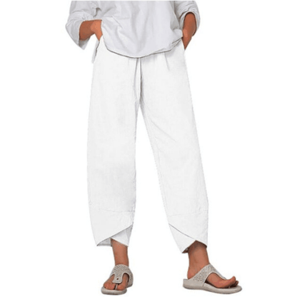 👖50% OFF NOW!✨Vintage Asymmetrical Elastic Waist Pockets Pants – Unique Design, Comfortable Fit & Functional Style🌸