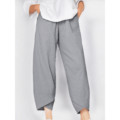 👖50% OFF NOW!✨Vintage Asymmetrical Elastic Waist Pockets Pants – Unique Design, Comfortable Fit & Functional Style🌸